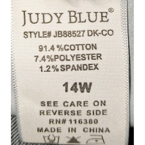Judy Blue LA Women's Size 14W Blue Jeans 34x30 Raw Hem - Picture 5 of 6